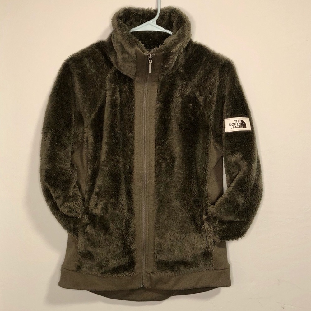Chocolate Brown North Face Full Zip Fuzzy Fleece